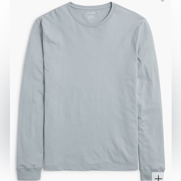 J crew slate blue Long-sleeve jersey tee - Picture 2 of 4